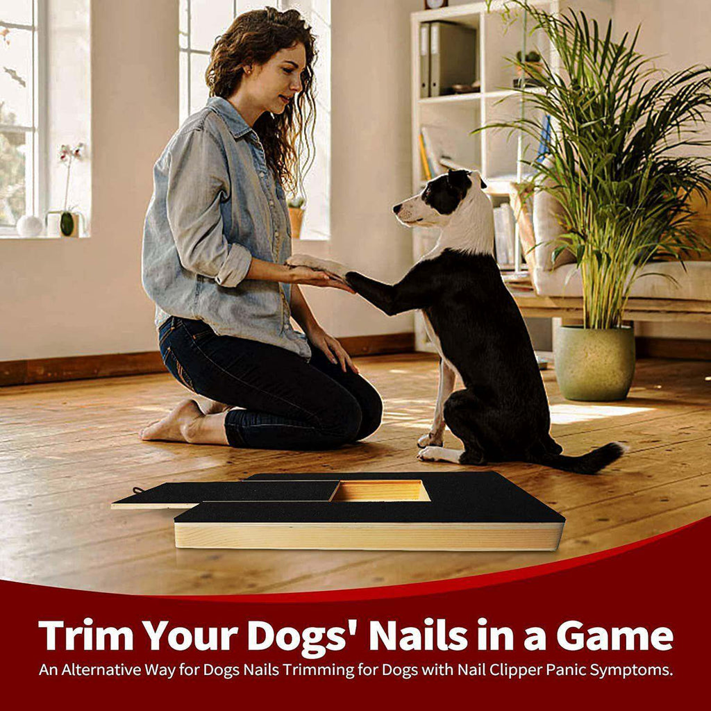 Calm Paws Dog Nail Scratch Board with Treat Box - Stress-Free Nail Care